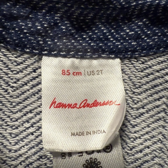 Hanna Andersson Baby Herringbone French Terry Button Down 2T - Picture 3 of 5